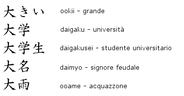 termini che contengono il kanji oo/DAI