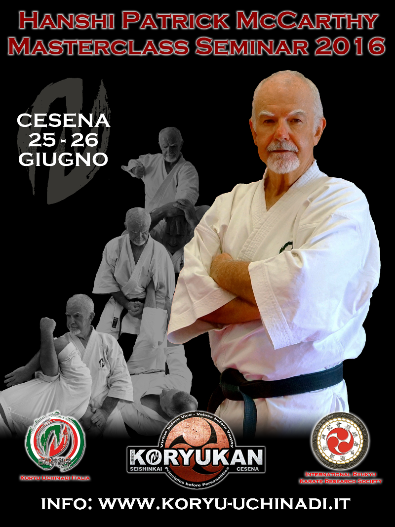 Masterclass Seminar 2016 con Hanshi Patrick McCarthy a Cesena