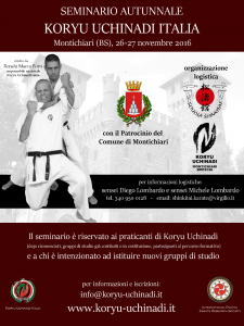 Seminario Autunnale Koryu Uchinadi Italia 2016