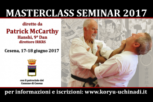 Masterclass Seminar 2017 con Hanshi Patrick McCarthy a Cesena