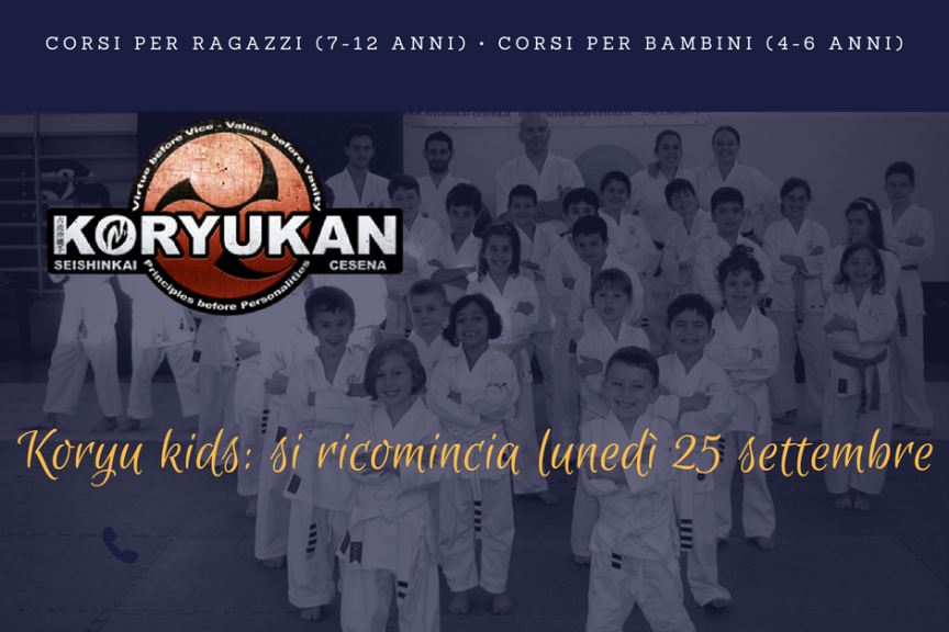 Inizio corsi bambini e ragazzi 2017-2018