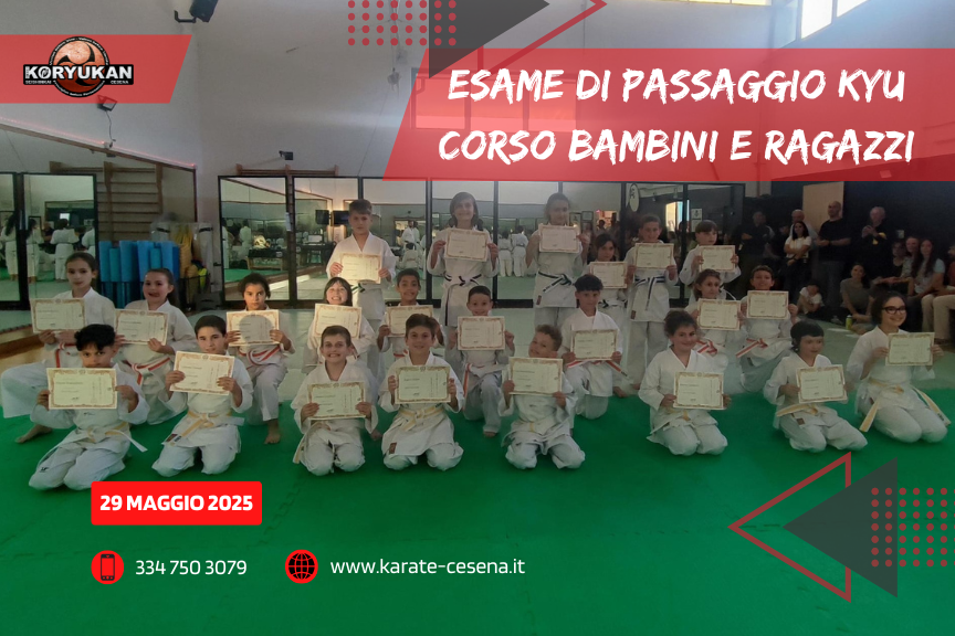 Esami per il passaggio di Kyu - corso bambini e ragazzi