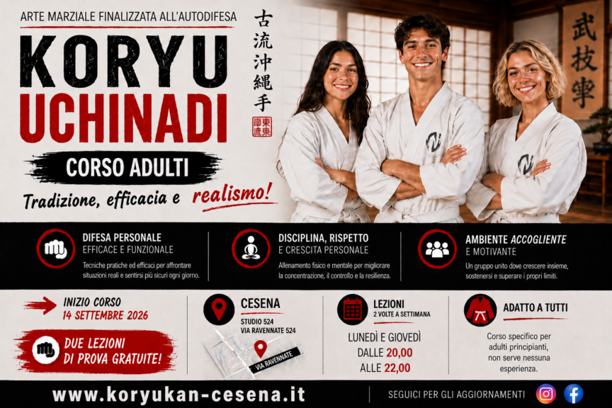Koryu Uchinadi Cesena: inzio corso adulti principianti 2026-27