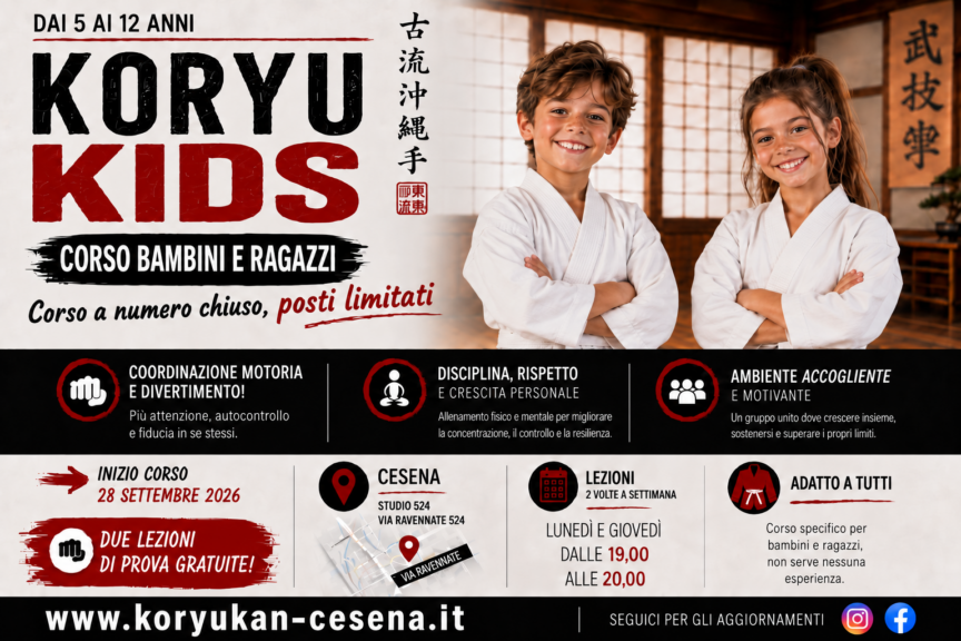 Koryu Kids, corso bambini e ragazzi 2026-2027